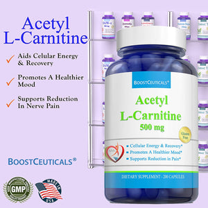 ACETYL L CARNITINE 1000mg 200 Caspsules - Boostceuticals