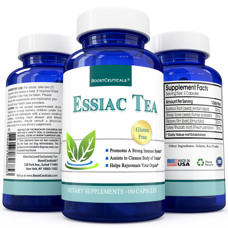 ESSIAC TEA 450mg 180 CAPSULES - Boostceuticals