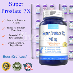 SUPER PROSTATE 7X 900mg 90 CAPSULES - Boostceuticals