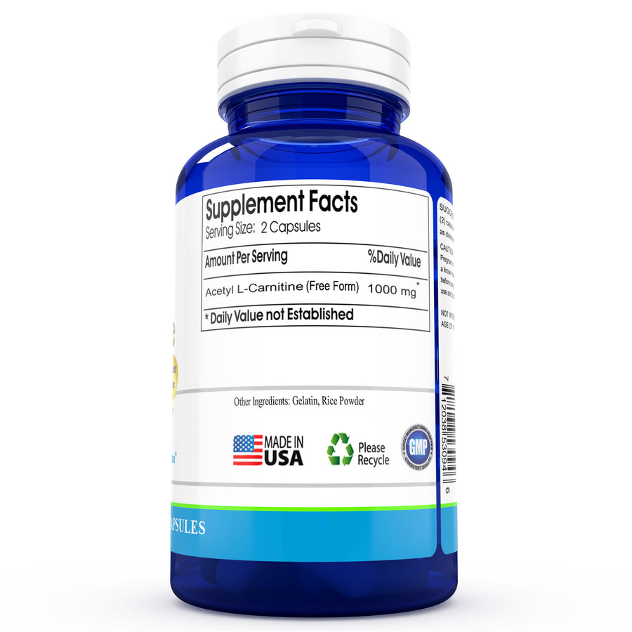 ACETYL L CARNITINE 1000mg 200 Caspsules - Boostceuticals®