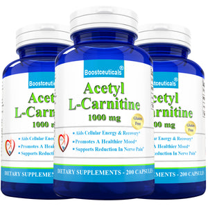 ACETYL L CARNITINE 1000mg 200 Caspsules - Boostceuticals®